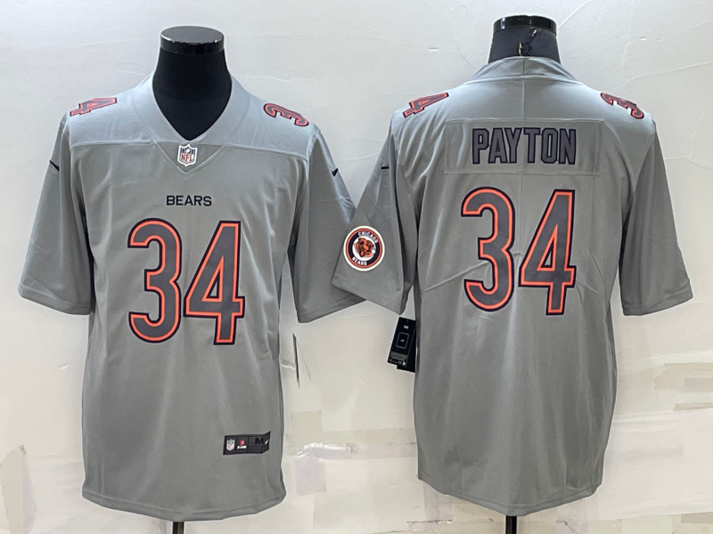 Men's Chicago Bears Walter Payton #34 Gray Atmosphere Jersey